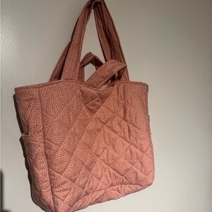Quilted fabric tote bag